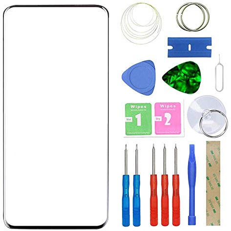 MovTEK Display Reparatur Set Frontglas Ersatz für OnePlus 7 Pro/ 7T Pro Original Front Glas Displayglas mit Öffnungswerkzeuge und Kleber (Schwarz)