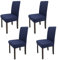 Leeyunbee 4 Stück Esszimmer Stuhlhussen, Abnehmbare Waschbar Elastische Moderne Beschützer Stuhlbezug, Dehnbare Stuhlhussen Für Hochzeit Partys Bankett Haus Esszimmer Hotel Restaurant (Navy Blau)