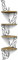 Alsonerbay Corner Shelf for Wall 4-Tier Wooden Floating Shelf Wall-Mounted for Bedroom Living Room Bathroom Kitchen Office and More Carbonized Black
