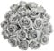 JUSTOYOU 10 Pcs Seide Künstliche Rose Blumen Brautstrauss Blumen für Büro Party Desktop Blumenarrangement Home Küche Dekoration (Silber)