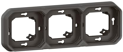 LEGRAND, Plexo New Feuchtraum-Unterputz-Tragrahmen, 3-fach, horizontal und vertikal, Farbe: Anthrazit, 069608L