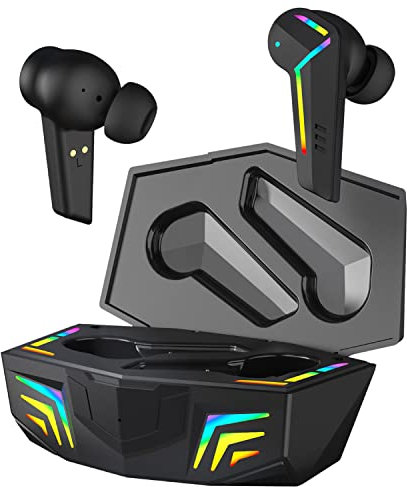 Cyberlux In Ear Kopfhörer Bluetooth | | Kinder Gaming | kabellos | Wireless Earbuds | Mobile | RGB Beleuchtung, klein