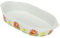 THUN, Teglia da Forno Rettangolare in Porcellana Decorata a Mano con Motivi Floreali, Versione Grande, Linea Florianne, 34.5x20x6 cm