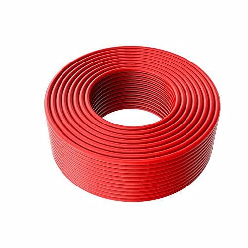 Kofelec 4mm²/12AWG Solar Cable, From 5 To 100m Solar Cable,1800V Double Insulated Single Cable, Red Or Black, TÜV CE Listed (30M, Red)