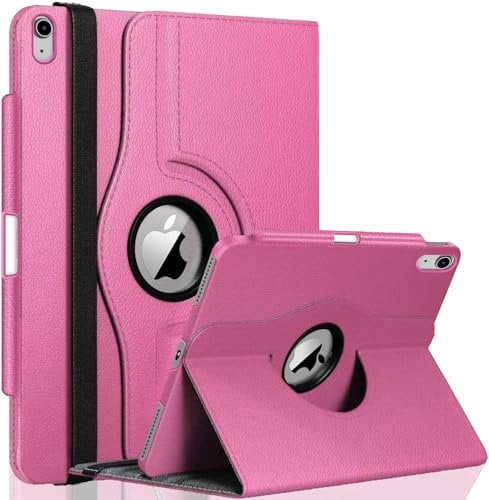 GALTD for iPad A16 Case, 11th Generation 11inch/iPad 10th Generation Case 10.9 (2025-2022) Auto Wake/Sleep Cover with Pencil Holder & Elastic Band, Multi-Angle Stand, 360 Rotating Smart, Baby Pink