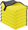 URAQT Panni Auto Microfibra, 6 Pezzi 500 GSM Panno in Microfibra Superfine, 30cm * 40cm Panno Asciugatura Auto Microfibra per Cura Moto Casa Parabrezza e Finestrini (Giallo grigio)