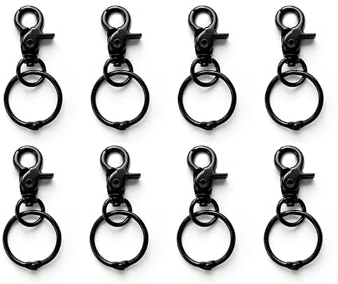 SEABABOO 8PCS Wirbel Schnappkarabiner Karabinerhaken Wirbelkarabiner Zinklegierung Scherenkarabiner Karabiner Mit Drehgelenk Für Hundeleine Verschlusshaken Karabiner Schlüsselanhänger Haken