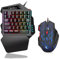 Gaming Keyboard,KOCAN Tastiera da gioco con una sola mano J50 35 tasti Retroilluminazione a LED + mouse da gioco cablato con luce respirabile 5500 DPI 7 pulsanti tastiera e mouse combinati,Gaming Keyb