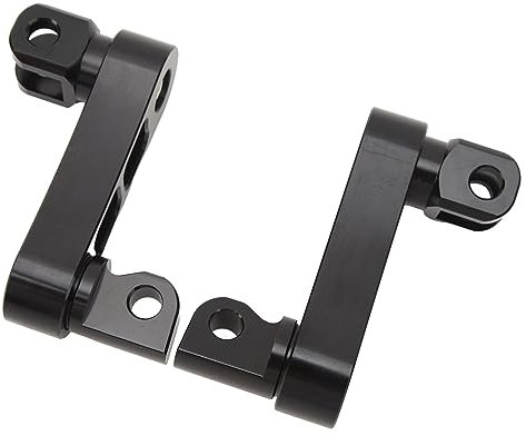 Fockety Repose-Pieds de Moto, Hauteur Réglable Support D'extension de Pince de Repose-Pieds Supports D'extension pour Piquets D'autoroute Robuste Réglable à 360° Support D'extension de