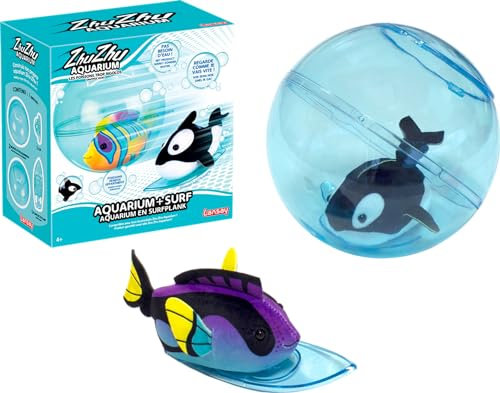 Lansay 51001 Zhu Zhu Aquarium Spielzeug, Zubehörset: Aquarium + Surfen, Taille Unique