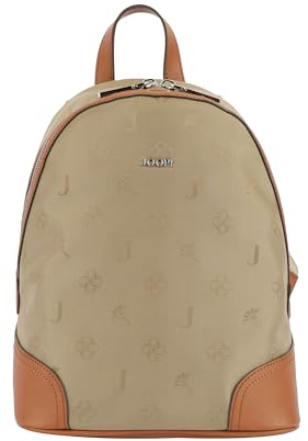 Joop! - Moderucksack für Damen, Maße 22 x 29 x 15 cm, Beige mit Braunen Details