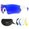 OUTDOORSPARTA Sport Sonnenbrille(9. Weißer Rahmen, Volle Linse gespiegelt Blau)