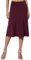 Knielanger Rock Damen Sommer Einfacher Komfort-Basic-Stretch-Rock in A-Linie mit ausgestelltem Knie für Damen Wollrock Kurz