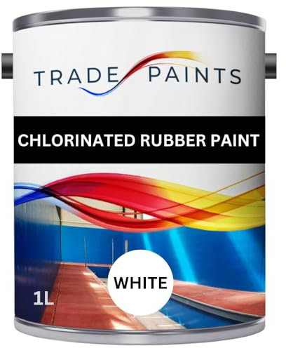 Chlorinated Rubber Paint For Concrete Stone Brick - Excellent Durable Waterproofing & Chemical Resistant (White, 1 Litre)