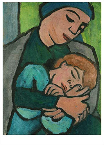 Kunstkarte Gabriele Münter Mutter mit schlafendem Kind