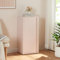 [en.casa] Metallschrank Burlöv Aktenschrank mit Einer Tür Büroschrank 2 höhenverstellbare Ablagen Ordnerschrank 88 x 40 x 35 cm Rosa Spind Schrank