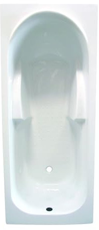 ONDÉE, kit Baignoire et Tablier FANY, baignoire rectangulaire, 170x70cm, 195L, Picots antidérapants, 4 pieds à vis de réglage de niveau fournis, Sans vidage, robinetterie
