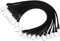 VEVOR 50 Piece Flat Bungee Cord, 19.8 mm Heavy Duty Bungee Straps with Steel S-Hooks, 21 Elastic Bungee Rope for Cargo, Tarps, Trucks and Tent, Black