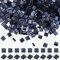 SUNNYCLUE 1 Box 300 Stück Glas Tila Perlen 2 Löcher Rocailles Perlen Große Schwarze Fliesen Rechteckige Japanische Abstandshalter Doppellöcher Quadratische Perle Für Die Schmuckherstellung DIY Halsket