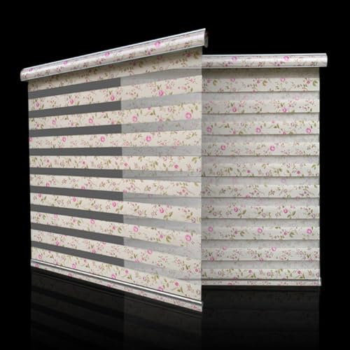 Day and Night Roller Blind Zebra Window Blinds,Light Filtering Privacy Window Screen Roller Shade for Bedroom Bathroom,Dual Layer Zebra Roller Blind (Navy,60x150cm)