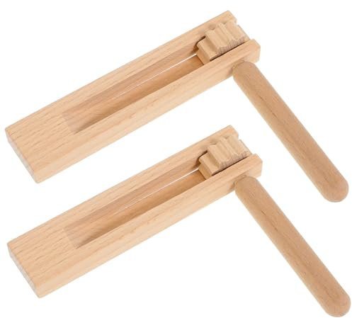 PHENOFICE Pädagogisches Holzkastagnetten Für Kinder 2-teiliges Puzzle-schlaginstrument