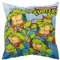 United Labels Teenage Mutant Ninja Turtles Kissen - Plüsch Dekokissen Zierkissen Kopfkissen Sitzkissen Blau 40 x 40 cm