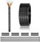 20 AWG 6 x 0.5 mm² 6 Core Cable 7.62 Metres, 20 AWG 6 Core Wire Made of Tinned Copper, PVC 20AWG 6 Core for DC 5V/12V/24V, LED Lighting, Extension Cable, Car etc., CE Certification