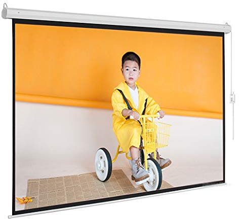 Tragbare Filmleinwand ,Projektorleinwand Wandhalterung Matte White Projection Screen with 12V Trigger Remote Control for Home Theater