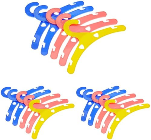 Heless 778-3 - Puppenkleiderbügel, 15 Stück, Zubehör für den Puppenhaushalt, Blau