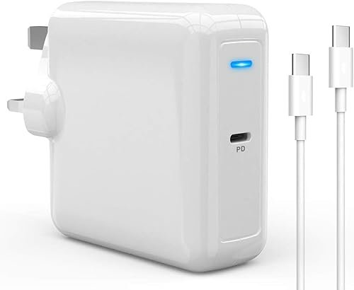 RigSmart 87W USB C Charger Wall Power Adapter for Mac book Pro/Air, PD 3.0 Type C Charger Fast Charging Power Adapter with USB C for Laptops, Mac Book, Samsung, Nexus, Pixel etc.