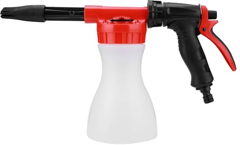 Wowlela Snow Foam Gun Sprayer, 900ml Snow Foam Pump Sprayer with Anti-Slip Handle, Adjustable Car Cleaning Lance for Soap Fertiliser Fit Universal Hose for Pets, Car Washing, Garden Watering
