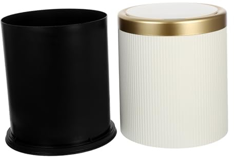 ULTECHNOVO Poubelle Automatique avec Ouverture sans Contact Poubelle Intelligente à Couvercle Automatique pour Cuisine Salle de Bain et Bureau Beige