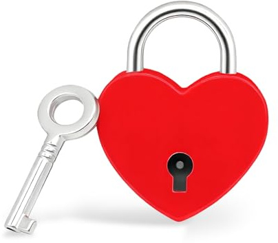Liebesschloss Mit Gravur, Rotes Vorhängeschloss Mit Schlüssel – Wetterfestes Liebesgeschenk Für Paare – Unendlichkeitsmotiv – Hochzeit, Verlobung, Valentinstag