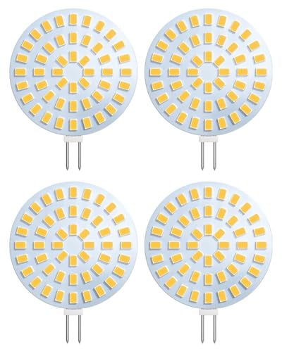 Lamptobe G4 LED Neutralweiß, 3W Entspricht 30W Halogen, G4-Sockel, AC/DC 12V, 4000K, 48 SMD, 400LM, Nicht Dimmbar, G4 LED Leuchtmittel für Unterbauleuchte, 4er-Pack