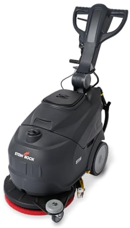 Steinbock Scheuer-Saugmaschine | 46 cm Breite | 28 l Frischwassertank | Mit Akku und Ladegerät | intuitives Kontrollpanel | einklappbarer Griff | werkzeugloser Bürsten- und Saugleistenwechsel