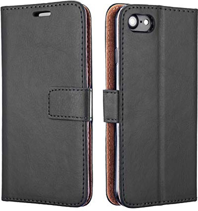 NWNK13 iPhone 6s Case iPhone 6 Black Phone Case [ size 4.7'' inch ] Premium Quality Leather Case Book Wallet Flip Case Phone Cover Compatible for iPhone 6S, 6
