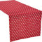 REDBEST Tischläufer, Tischdecke Punkte Orlando, 100% Baumwolle rot Größe 40x170 cm - Robustes, glattes Gewebe, mit Kuvertsaum