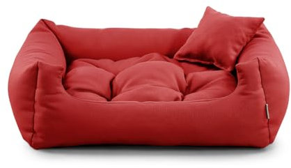 gutekissen® Stoff Hundebett Hundeliege Hundekissen Hundeliege Hundeliege Hundeliege - Langlebige Materialien und hohe Qualität NEO (XS - 55x45, Rot)