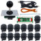 SJ@JX Arcade Game DIY Kit 13PCS Matt Frosted Black Button PC PS2 PS3 Android Zero Delay USB Encoder Arcade Fighting Joystick Controller Mechanical Keyboard Switch