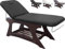 Polironeshop Virtus – Massageliege aus Holz, Ergonomische Behandlungsliege für Schönheitssalons und Wellnessbereiche, Stabil und Komfortabel (Schwarz)