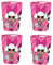 Theonoi 4 vasos para niños de 260 ml/a elegir: Minnie Pony Princess Frozen PawPatrol cristal de plástico libre de BPA – Regalo para niñas (4 x L.O.L)