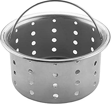 MroMax Kitchen Sink Drain Basket Only, 2.6 Inch Basket for Kitchen Sink Strainer Replacement, Deep Cup with Handle, Stainless Steel Silver Tone