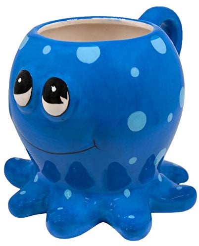 Deluxebase Tazza del polipo dei Critters delle terrecotte Tazza a forma di sveglia e animale della novità per i bambini ed adulti.