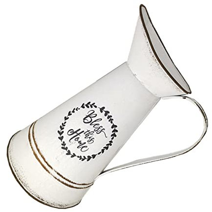 Cabilock Vase à Fleurs en métal - Rétro - Pot d'eau - Vase en Fer - Pot de Fleurs - Pot Rustique - Décoration pour Chambre de Jardin, Bureau