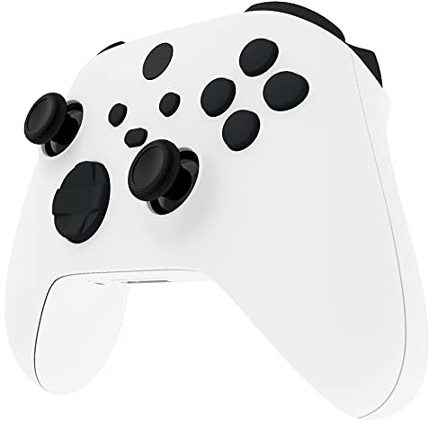 eXtremeRate Tasten Set für Xbox Series X/S Controller(Keine Buchstabenmarken), Ersatzteil Trigger Bumpers D-Pad ABXY Steuerkreuz Knöpfe Zubehör für Xbox Core Controller Model 1914-Schwarz