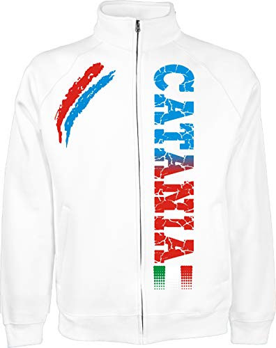 vestipassioni Jacke Catania Tifosi italienische Stadt Sport auch für Kinder, weiß, M