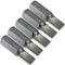 OC-PRO Jeu de 5 Embouts de Vissage Plat 5 x 0.8 - Court 25 mm - Entrainement 6 PANS 1/4 pour Visseuse ou Tournevis porte-embout