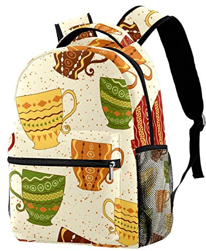 Mochilas de viaje de campus de ocio, bolsas de tazas con soporte para botellas para niñas y niños