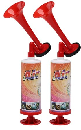 FARBIN Loud Air Horn Handheld Pump Air Horn Noisemakers for Kids Birthday Party, Football Match Sporting Events, Festival Celebrations, Fog Warning Horn Trump, 2pcs (Mini handheld horn 2pcs)