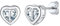 Supcare Mädchen Ohrringe Silber 925 Buchstaben Ohrringe Anfangsbuchstaben Initial T Ohrstecker mit CZ Letter Alphabet Earrings Herz Ohrschmuck Ohr Piercing Modeschmuck für Partei